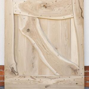 Masivní dubové dveře FLINSTON s hřebíky