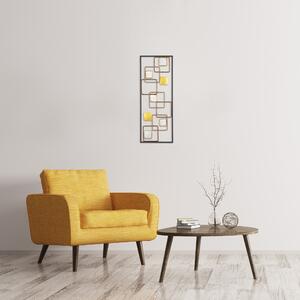 ASIR Nástěnná dekorace kov MNOŽINA ČTVERCŮ bílá 28 x 74 cm