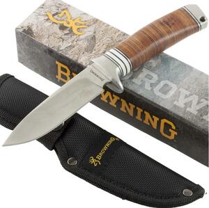 MujNuz.cz Browning Knife BRK Stacked Leather Handle