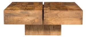 Massive home | Dřevěný konferenční stolek 80x80 Alabama mango - VÝPRODEJ MH040WX