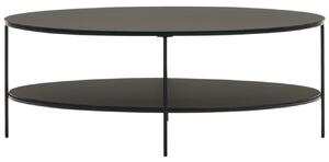 Černý skleněný konferenční stolek Kave Home Fideia 110 x 65 cm
