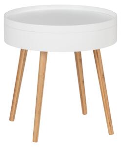 Konferenční stolek NATHALIE, 49,5x51,5x49,5, bílá/přírodní