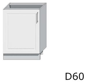 Kuchyňská skříňka dolní NATALIA D60, 60x82x44,6, popel/bílá lesk