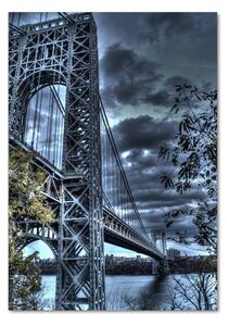 Vertikální Foto obraz fotografie na skle Most New York osv-102968699
