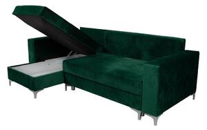 ANTEX MASSIMO rohová sedací souprava s dvěmi úložnými prostory zelená 236 x 86 x 145 cm