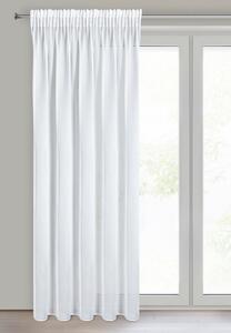 Bílá záclona na pásce TINA 140 x 270 cm