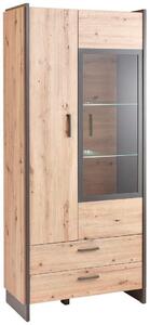 VITRÍNA, dub artisan, 92/205/41 cm Hom`in - Kredence a vitríny