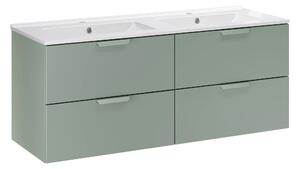 Comad Koupelnová skříňka s nábytkovým dvojumyvadlem Aster Green 120 zelená