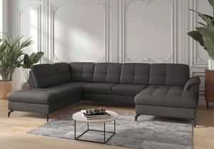SEDACÍ SOUPRAVA, textil, kůže, antracitová Sit & More - Sedací soupravy, Online Only