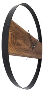 JVD Dřevěné designové kulaté hodiny JVD NS22008/78 (hodiny s tichým chodem)