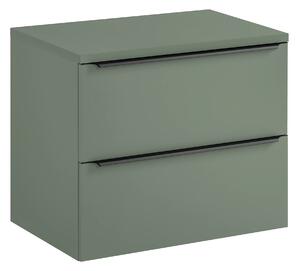 Comad Koupelnová skříňka pod deskové umyvadlo Sombra Green 70 rákosově zelená se zásuvkami