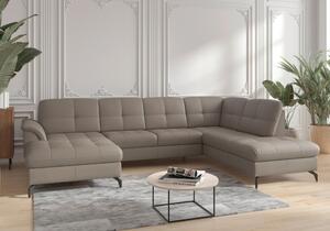 SEDACÍ SOUPRAVA, textil, kůže, šedá Sit & More - Sedací soupravy, Online Only