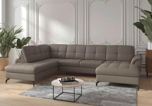 SEDACÍ SOUPRAVA, textil, kůže, šedá Sit & More - Sedací soupravy, Online Only