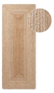 Oboustranný/ručně tkaný jutový běhoun v přírodní barvě/ve světle přírodní barvě 80x200 cm Juno – Hanse Home