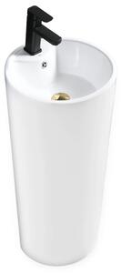 BPS-koupelny Volně stojící keramické umyvadlo HYD-LO-WH-400 ø40 cm, bílé