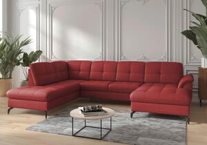 SEDACÍ SOUPRAVA, textil, kůže, červená Sit & More - Sedací soupravy, Online Only