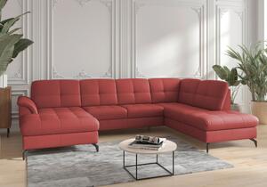SEDACÍ SOUPRAVA, textil, kůže, červená Sit & More - Sedací soupravy, Online Only