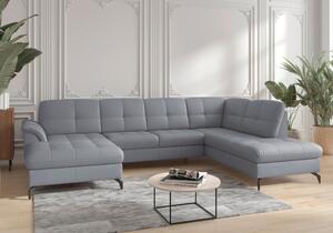 SEDACÍ SOUPRAVA, kůže, šedomodrá Sit & More - Sedací soupravy, Online Only