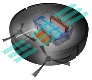 Niceboy ION Charles i4 - Chytrý robotický vysavač 2v1 4400 mAh Wi-Fi černá + DO