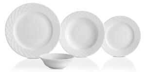 Jídelní sada 24 ks bílá/porcelán