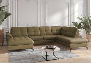 SEDACÍ SOUPRAVA, textil, kůže, olivově zelená Sit & More - Sedací soupravy, Online Only