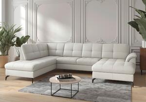 SEDACÍ SOUPRAVA, textil, kůže, bílá Sit & More - Sedací soupravy, Online Only