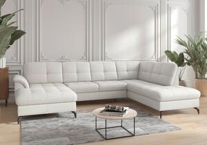 SEDACÍ SOUPRAVA, textil, kůže, bílá Sit & More - Sedací soupravy, Online Only