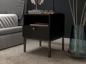 Moderní noční stolek Lanzzi - černý Černá