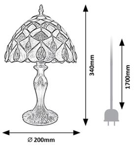 Brilagi - Tiffany vitrážová stolní lampa MARGARET 1xE14/40W/230V