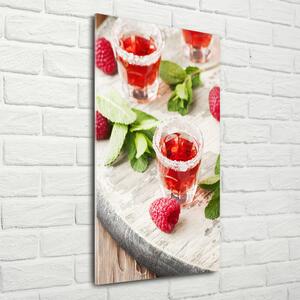 Vertikální Fotoobraz na skle Maliny a nápoje osv-104598018