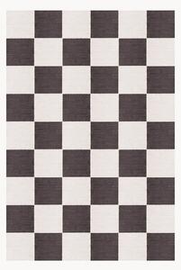 Ručně tkaný vlněný koberec's nízkým vlasem Chess Flatweave