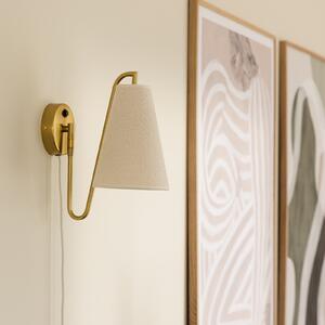 Nástěnná Svítidla Globen Lighting, Lou Bouclè, Bílá, Obývací pokoj, Tkanina / Textil, Design