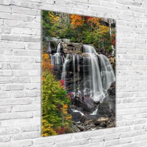 Vertikální Fotoobraz na skle Vodopád podzim osv-104859838