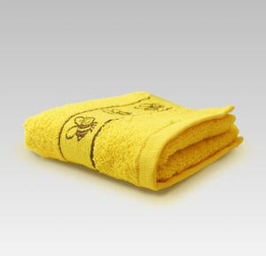 Dobrý Textil Dětský ručník s motivy 30x50 - Žlutá | 30 x 50 cm