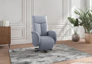RELAXAČNÍ KŘESLO, kůže, šedomodrá Sit & More - Online Only křesla & taburety, Online Only