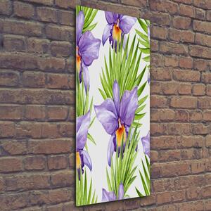 Vertikální Foto obraz skleněný svislý Orchidej a palmy osv-104930061