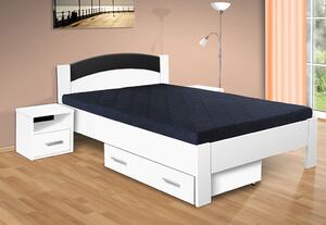 Manželská postel Jason 200x180 cmbez matrace, Barva postele: bílá 113, Úložný prostor: s úložným prostorem - šuplík