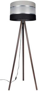 Belis Stojací lampa CORAL 1xE27/60W/230V hnědá/černá/šedá/chrom BE0844