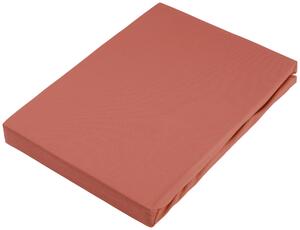 BOXSPRINGOVÉ PROSTĚRADLO, žerzej, červenohnědá, 90/220 cm Novel - Prostěradla