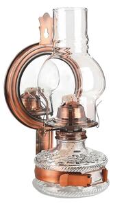 Brilagi - Petrolejová lampa se zrcadlem MERLIN měděná/patina