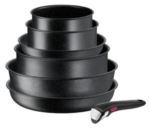 Hliníková sada nádobí 7 ks INGENIO Black stone L3998702 – Tefal
