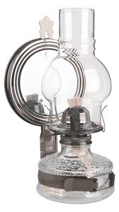 Brilagi - Petrolejová lampa se zrcadlem MERLIN černý chrom