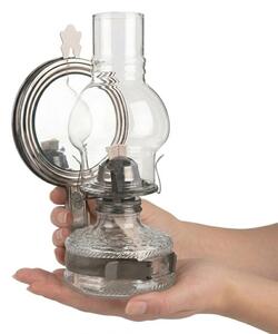 Brilagi - Petrolejová lampa se zrcadlem MERLIN černý chrom