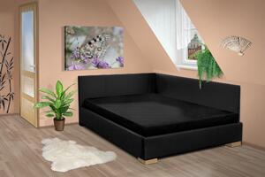 Levná postel s čely Martina 140x200 cm Barva: eko černá