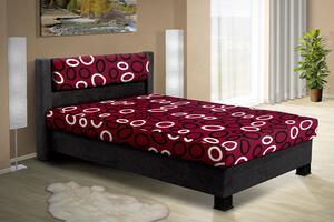 Čalouněná postel s úložným prostorem Nikol 120 Barva postele: Černá 04, Pelest: Mega 14 Bordo
