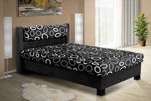 Čalouněná postel s úložným prostorem Nikol 120 Barva postele: Bordo 30, Pelest: Mega 14 Černá