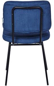 Tmavě modrá manšestrová jídelní židle Tom Tailor Color Tube