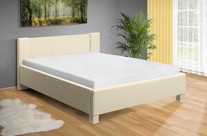 Luxusní postel Fanny 140x200 cm také s úložným prostorem Barva látka: hnědá eko kůže, Úložný prostor: bez úložného prostoru