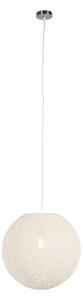 Venkovská závěsná lampa bílá 45 cm - Corda