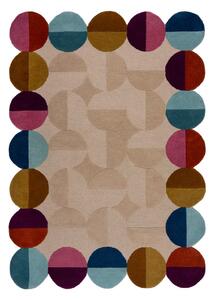 Béžový ručně tkaný vlněný koberec 200x290 cm Mia Textured Scallop – Flair Rugs